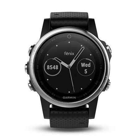 GPS hodinky Garmin fenix5S Silver Optic Black band