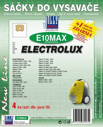 Sáčky do vysavače Jolly MAX E 10 Electrolux (4 ks)