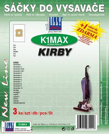Sáčky do vysavače Jolly MAX K 1 Kirby (3 ks)