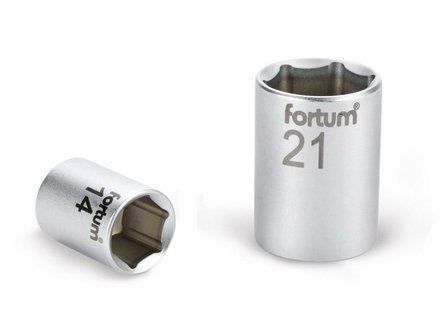 Hlavice nástrčná Fortum (4700413) hlavice nástrčná, 1/2&quot;, 13mm, L 38mm, 61CrV5