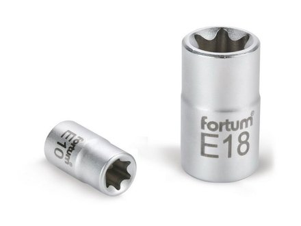 Hlavice nástrčná Fortum (4700702) hlavice nástrčná vnitřní TORX, 1/2&quot;, E 14, L 38mm, 61CrV5