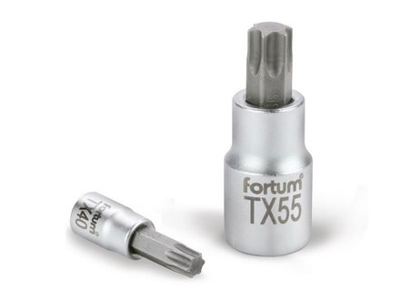 Hlavice zástrčná Fortum (4700722) hlavice zástrčná TORX, 1/2&quot;, TX 27, L 55mm, CrV/S2