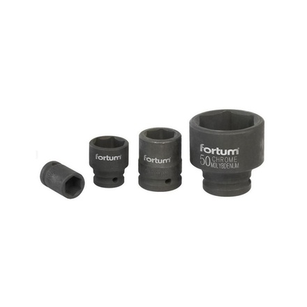 Hlavice nástrčná Fortum (4703027) hlavice nástrčná rázová, 3/4“, 27mm, L 52mm, CrMoV