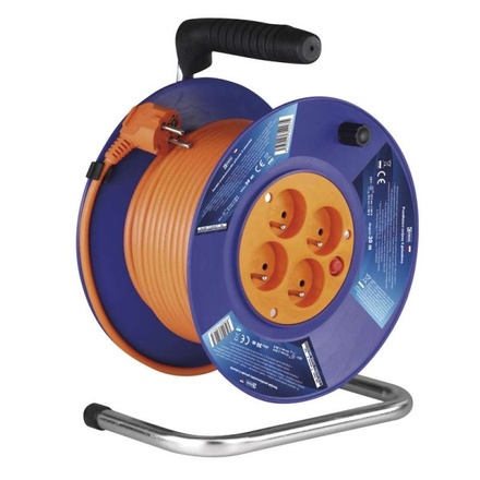 Kabel prodlužovací na bubnu Emos Kabel prodlužovací na bubnu 4x zásuvka, 30m - oranžový