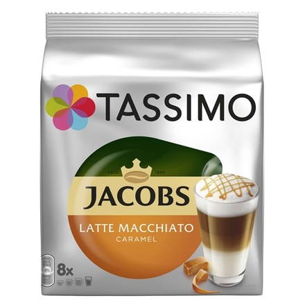 Kávové kapsle Jacobs Krönung Latte Macchiato Caramel 268g Tassimo