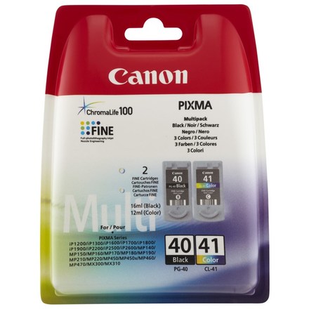 Inkoustová náplň Canon PG40/ CL-41 , 16, 9ml originální - černá/ červená/ modrá/ žlutá