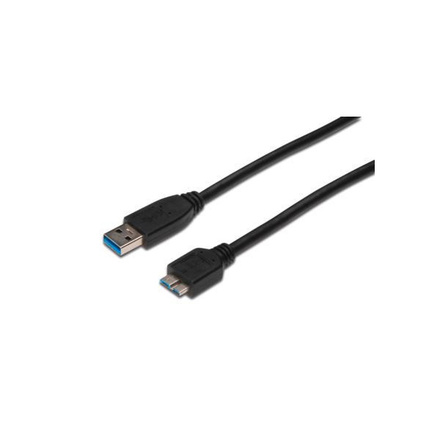 USB kabel Digitus AK-300117-005-S, USB 3.0, USB A - Micro USB B, M / M, 0,5m