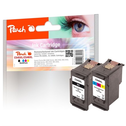 Inkoustová náplň Peach Canon PG-545XL/ CL-546XL, 765 stran, kompatibilní - černá/ červená/ modrá/ žlutá