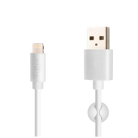 Redukční kabel Fixed USB/ Lightning, 1m - bílý