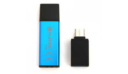 USB Flash disk Platinet PMFEC16BL X-DEPO adapt.USB-C - 16 GB modrá (poslední kus)
