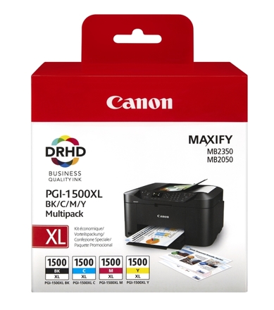 Inkoustová náplň Canon PGI-1500XL BK/ C/ M/ Y MULTI