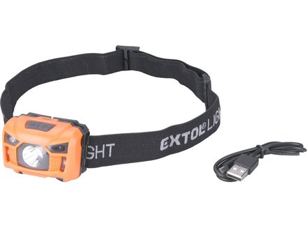 Čelovka Extol Light (43180) čelovka 100lm, nabíjecí, USB, 3W LED