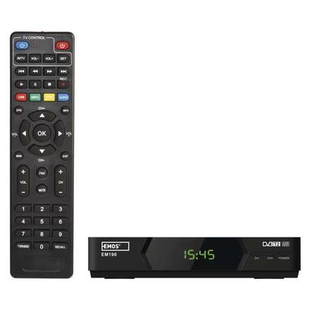 DVB-T/T2 příjímač Emos EM190 HD HEVC H265 (DVB-T2)