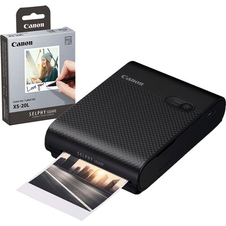 Fototiskárna Canon Selphy Square QX10 + papíry 20ks, černá