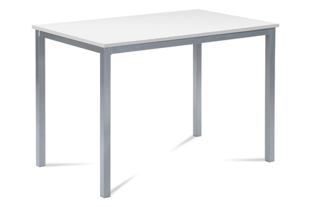 Moderní jídelní stůl Autronic Jídelní stůl 110x70 cm, MDF bílá / šedý lak (GDT-202 WT)
