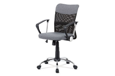 Kancelářská židle Autronic Kancelářská židle, šedá látka, černá MESH, houpací mech, kříž chrom (KA-V202 GREY)