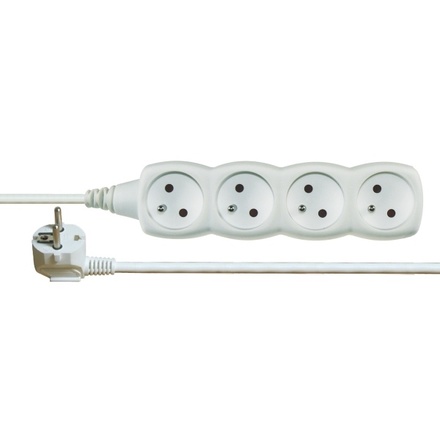 Prodlužovací kabel Emos P0413 Prodlužovací kabel – 4 zásuvky, 3m, bílý