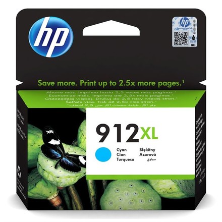 Inkoustová náplň HP 912XL, 825 stran originální - modrá