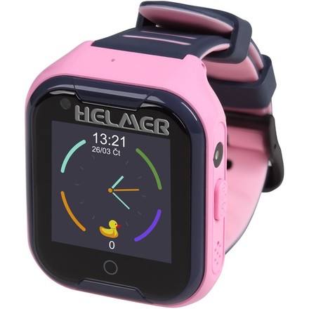Chytré hodinky Helmer LK709 dětské s GPS lokátorem - růžový