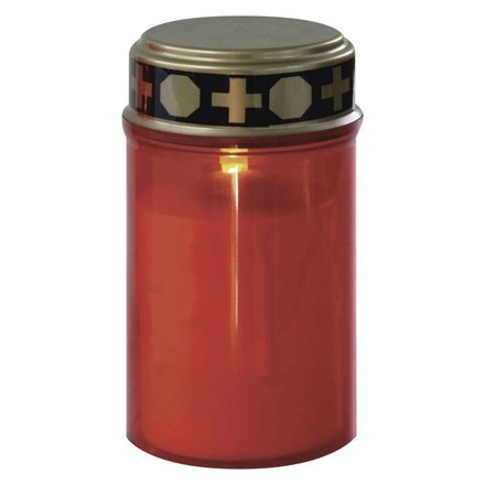 Hřbitovní svíčka Emos ZY2372 LED hřbitovní svíčka, 2× C, červená, senzor