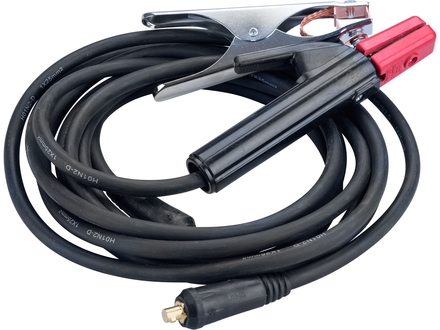 Kabely svařovací Extol Premium (8898225) sada 2ks, 25mm2, 3m, 10-25, kleště 200A, guma