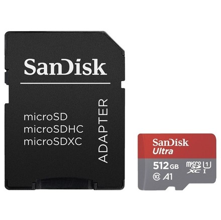 Paměťová karta Sandisk Micro SDXC Ultra Android 512GB UHS-I U1 (100W/ 20W) + adapter