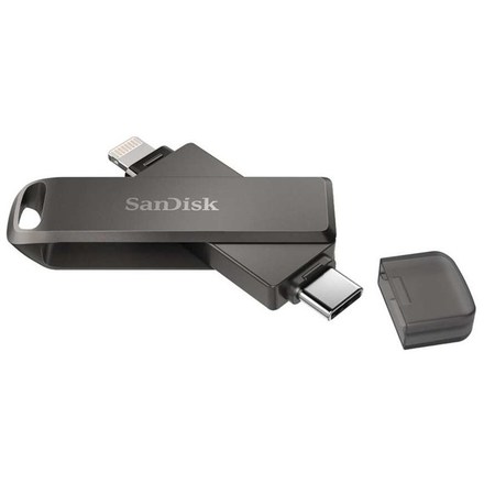 USB Flash disk Sandisk iXpand Luxe 256GB, USB-C + Lightning - šedý