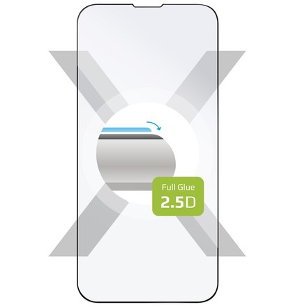 Tvrzené sklo Fixed Full-Cover na Apple iPhone 13 Mini - černé