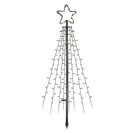 Vánoční dekorace Emos DCTC02 LED vánoční strom kovový, 180 cm, venkovní i vnitřní, studená bílá, časovač