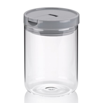 Dóza na potraviny skleněná Kela KL-12108 ARIK sklo, šedá H 15cm / Ř 10,5cm / 900