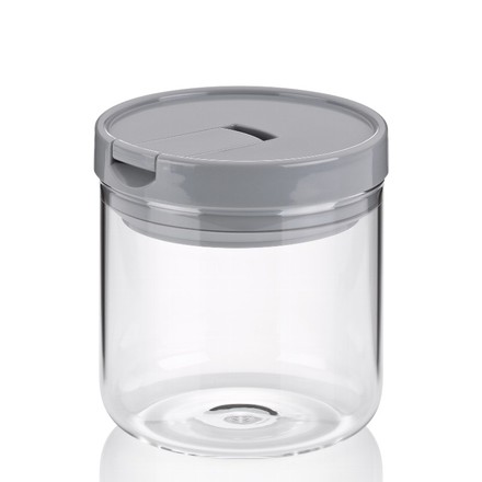 Dóza na potraviny skleněná Kela KL-12107 ARIK sklo, šedá H 11cm / Ř 10,5cm / 600