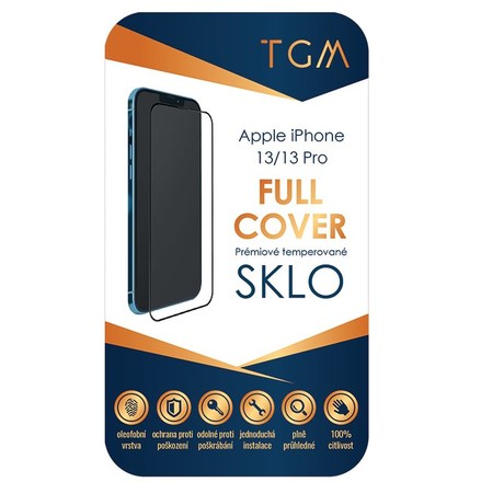 Tvrzené sklo TGM Tvrzené sklo Full Cover na Apple iPhone 13/ 13 Pro - černé