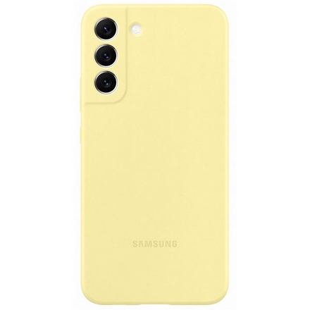 Kryt na mobil Samsung Silicone Cover na Galaxy S22+ - žlutý