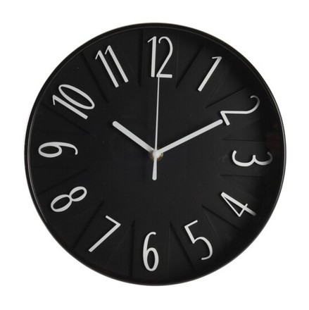 Nástěnné hodiny Segnale KO-837000700cern Hodiny nástěnné s 3D čísly 25 cm černá