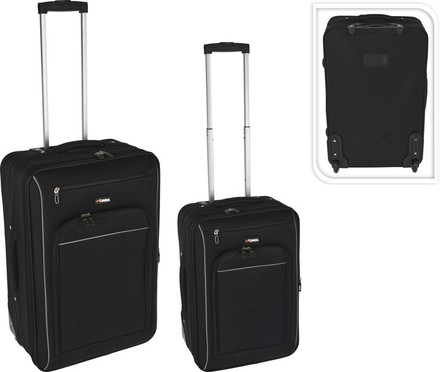 Cestovní kufr Excellent KO-K12200230 na kolečkách textilní sada 2 ks PROWORLD černá