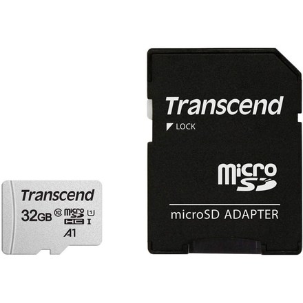 Paměťová karta Transcend 300S microSDHC 32GB UHS-I U1 (100R/ 25W) + adapter