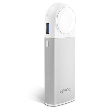 Záložní zdroj Epico Powerbank 5200 mAh pro Apple Watch - stříbrná