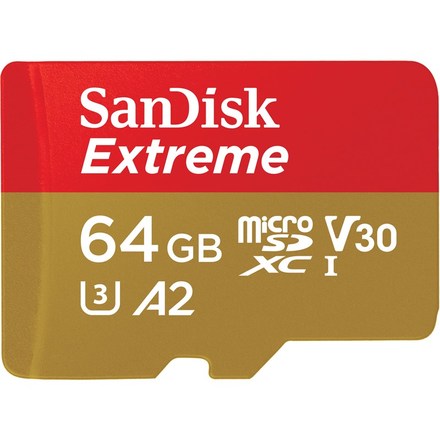 Paměťová karta SanDisk Micro SDXC Extreme 64GB UHS-I U3 (170R/ 80W) + adapter