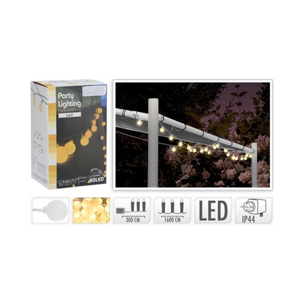 Světelný řetěz Homestyling KO-AX8779250 Světelný řetěz venkovní LED PARTY teplá bílá 80 LED