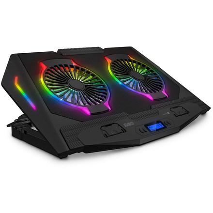 Chladící podložka pro notebook Connect IT NEO RGB do 17&quot; - černá