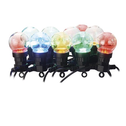Světelný řetěz Emos DCPM01 LED světelný řetěz – 10x párty žárovky, 5 m, venkovní i vnitřní, multicolor