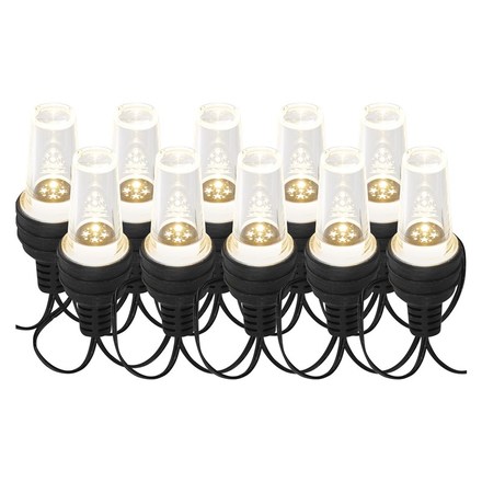 Světelný řetěz Emos DCPC08 LED světelný řetěz – 10x párty žárovky, 4,5 m, venkovní i vnitřní, studená bílá