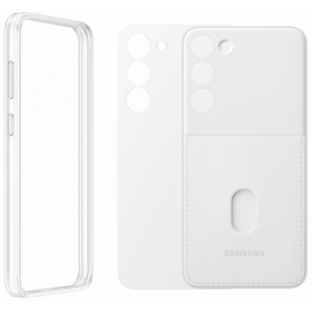 Kryt na mobil Samsung Frame na Galaxy S23+ - bílý