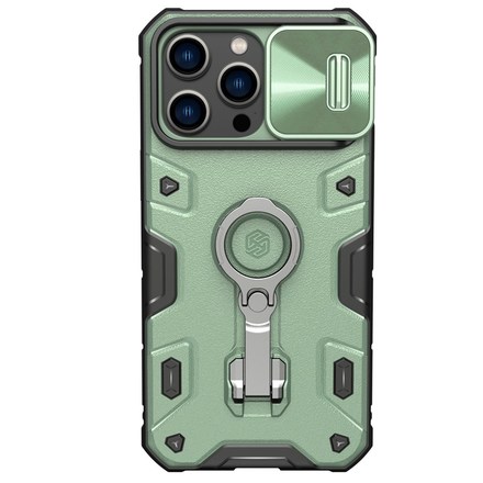 Kryt na mobil Nillkin CamShield Armor PRO na Apple iPhone 14 Pro Max - zelený