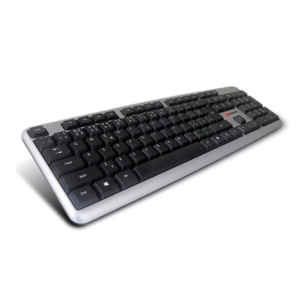 Počítačová klávesnice C-Tech KB-102 SLIM, CZ/ SK - stříbrná