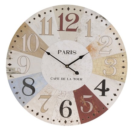 Nástěnné hodiny Excellent KO-Y36000050paba Retro Vintage 60 cm PARIS barevné