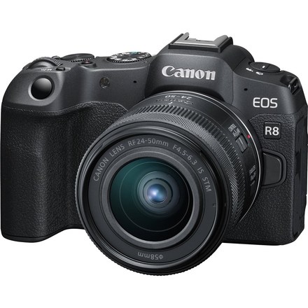 Kompaktní fotoaparát s vyměnitelným objedktivem Canon EOS R8 + RF 24-50mm F4.5-6.3 IS STM