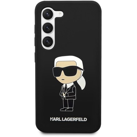 Kryt na mobil Karl Lagerfeld Liquid Silicone Ikonik NFT na Samsung Galaxy S23 - černý