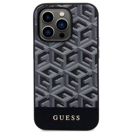 Kryt na mobil Guess PU G Cube MagSafe na Apple iPhone 13 Pro - černý