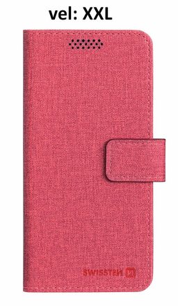 Pouzdro na mobil Swissten libro uni book xxl červené (170 x 83 mm)